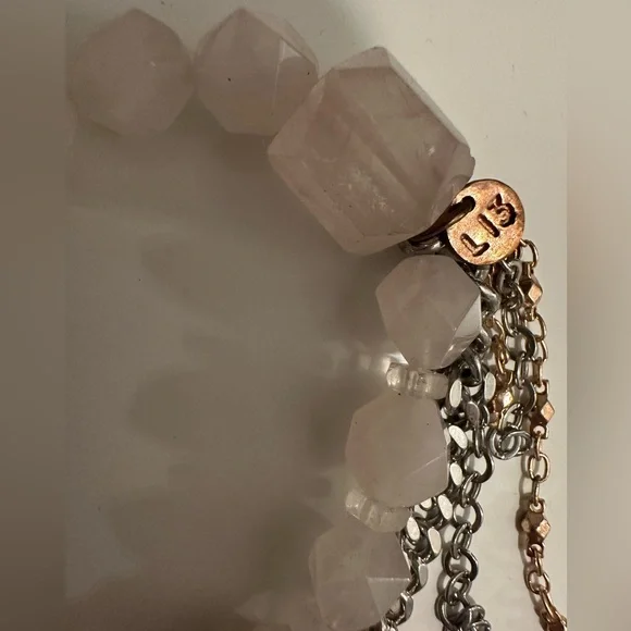 LOVE THIRTEEN ROSE QUARTZ CRYSTAL BRACELET - Picture 5 of 7